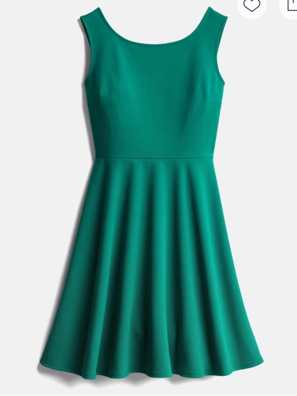 Wedding Party Fit and Flare Jade Green NWT Crossback Detail Dress